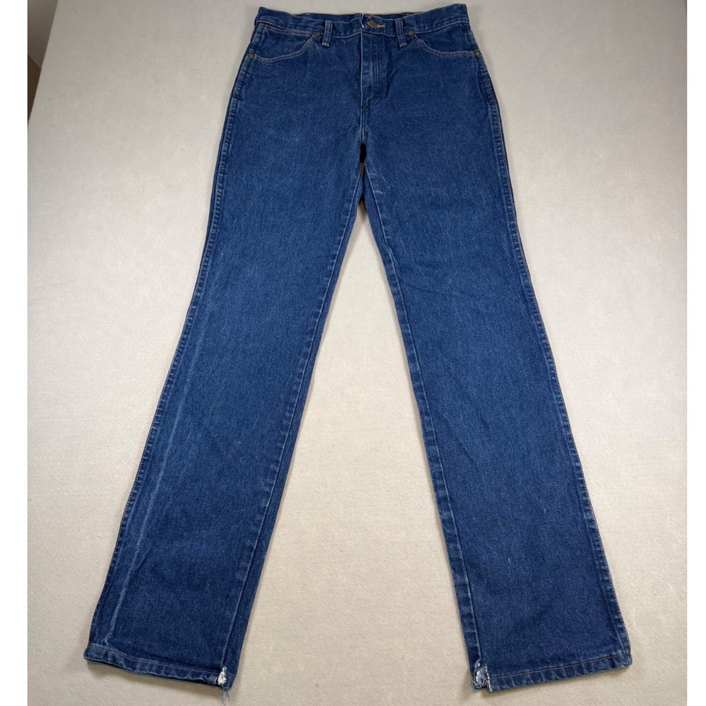 Wrangler Cowboy Cut Blue Denim Jeans Mens Straight Leg Western 28x34